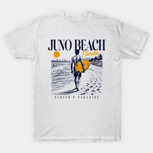 Vintage Surfing Juno Beach, Florida // Retro Surfer Sketch // Surfer's Paradise T-Shirt